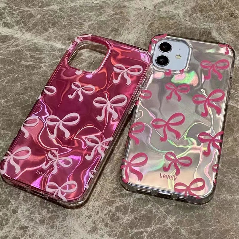 Pearl Bowknot 3D Fashion Case For OPPO A40 A60 A80 A3 A77S A15 A15S A35 A3X A59 A79 A18 A38 A77 A57 A78 A58 A96 A17 A17K Cover