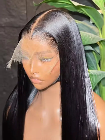 13x6 HD Lace Frontal Wig 100% Raw Human Hair Straight Lace Front Wig 30 40 Inch 5x5 HD Lace Closure Wig 250% Lace Wigs Full Hair