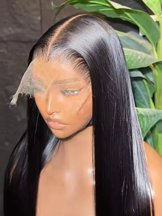 13x6 HD Lace Frontal Wig 100% Raw Human Hair Straight Lace Front Wig 30 40 Inch 5x5 HD Lace Closure Wig 250% Lace Wigs Full Hair