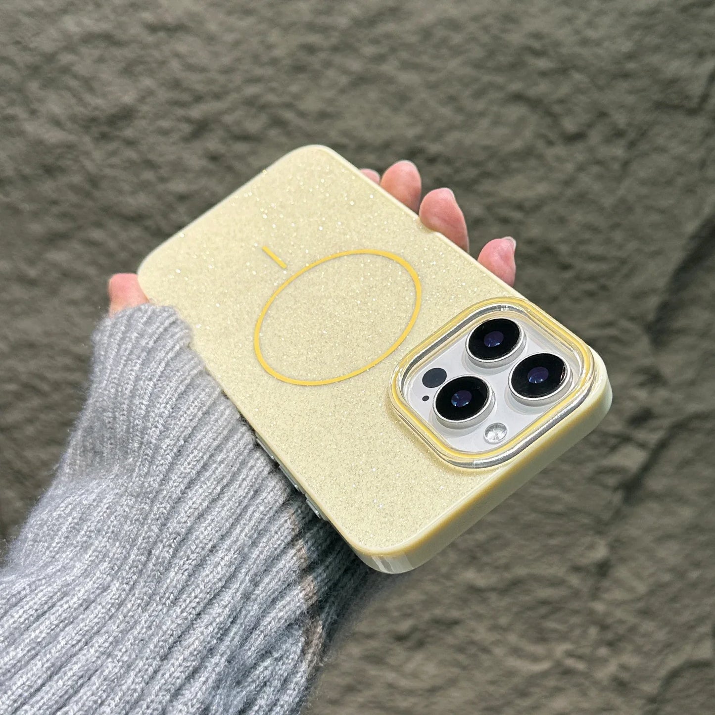 Glitter Bling For Magsafe Phone Case For iPhone 16 15 14 13 12 11 Pro Max Plus Magnetic Wireless Charging Fashion Candy Cover