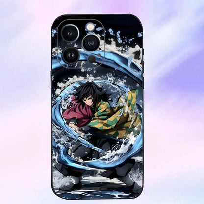 Anime G-giyu T-tomioka  Phone Case For iPhone 16,15,14,13,12,11 Plus,Pro Max,XS,X,XR,SE,Mini,8,7,Soft Silicone Black Cover