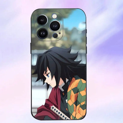 Anime G-giyu T-tomioka  Phone Case For iPhone 16,15,14,13,12,11 Plus,Pro Max,XS,X,XR,SE,Mini,8,7,Soft Silicone Black Cover