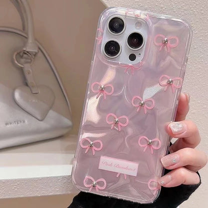 Pearl Bowknot 3D Fashion Case For OPPO A40 A60 A80 A3 A77S A15 A15S A35 A3X A59 A79 A18 A38 A77 A57 A78 A58 A96 A17 A17K Cover