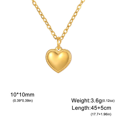 COOLTIME Love Heart Necklace for Women Stainless Steel Choker 2025 Trend Fashion Minimalist Party Jewelry Gift New in