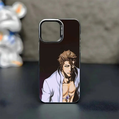 Bleach Aizen Sousuke Phone Case For iPhone 16,15,14,13,12,11,Mini,Pro,MAX Black Matte Shockproof Cover