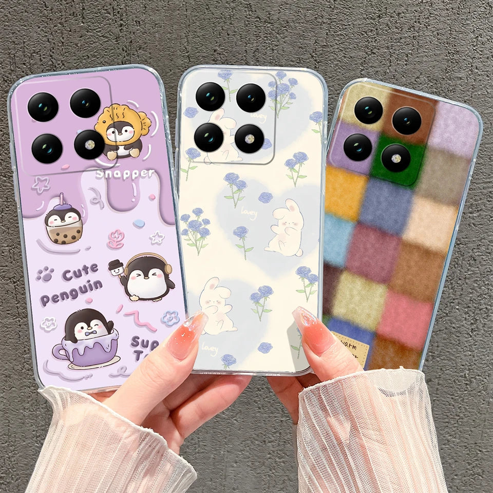 Case For Xiaomi 15 15T Pro Ultra Colorful Love Heart Durable Lightweight Soft Transparent Bumper For Xiaomi15Pro 15Ultra Fundas