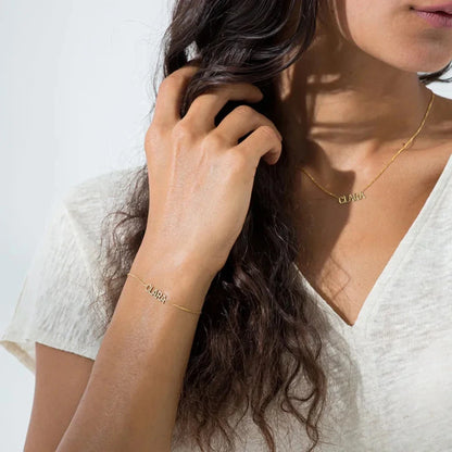 Custom Couple Name Letter Necklace for Women Luxury Stainless Steel Pendant Customized Clavicle Chain Gift Girlfriend Jewelry.