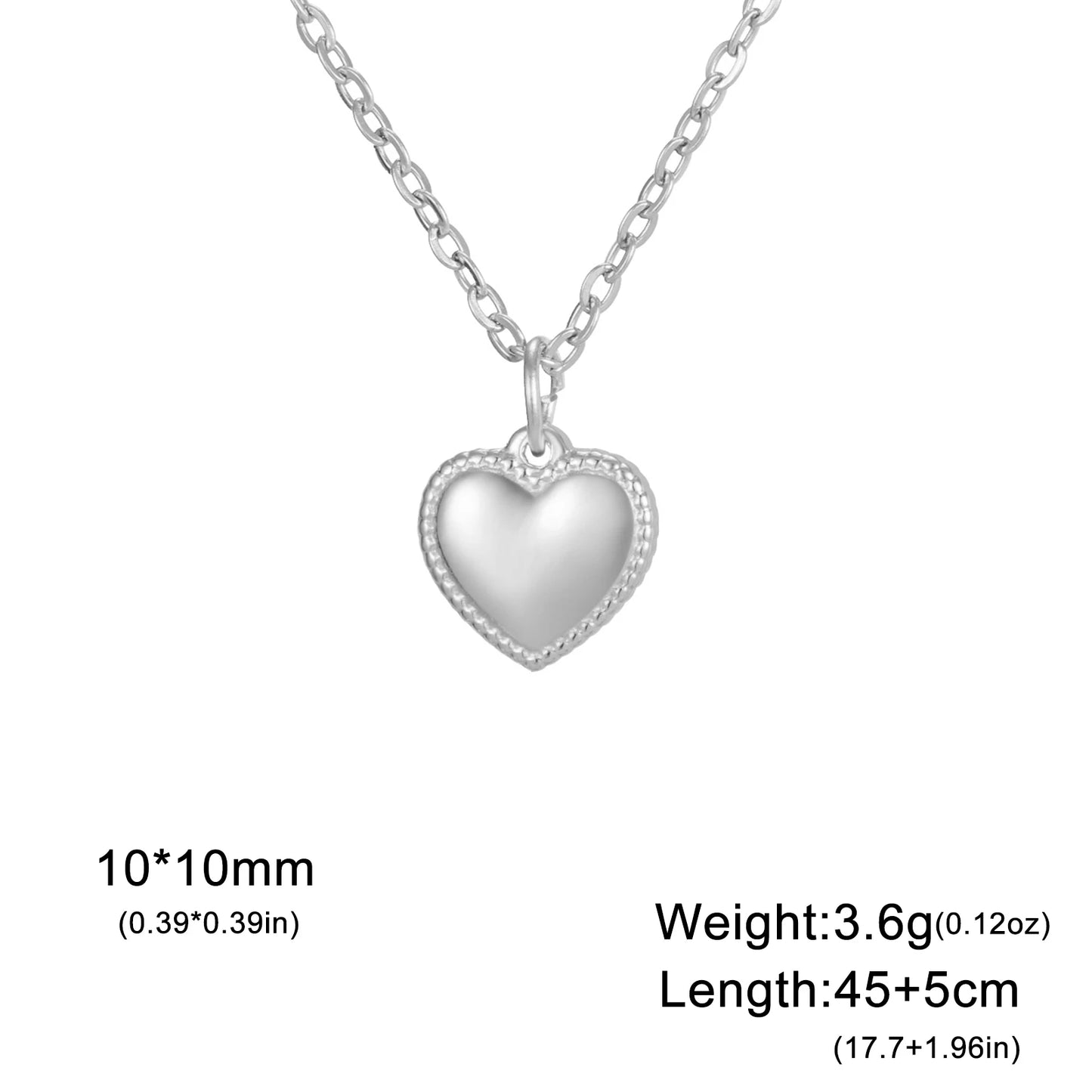 COOLTIME Love Heart Necklace for Women Stainless Steel Choker 2025 Trend Fashion Minimalist Party Jewelry Gift New in