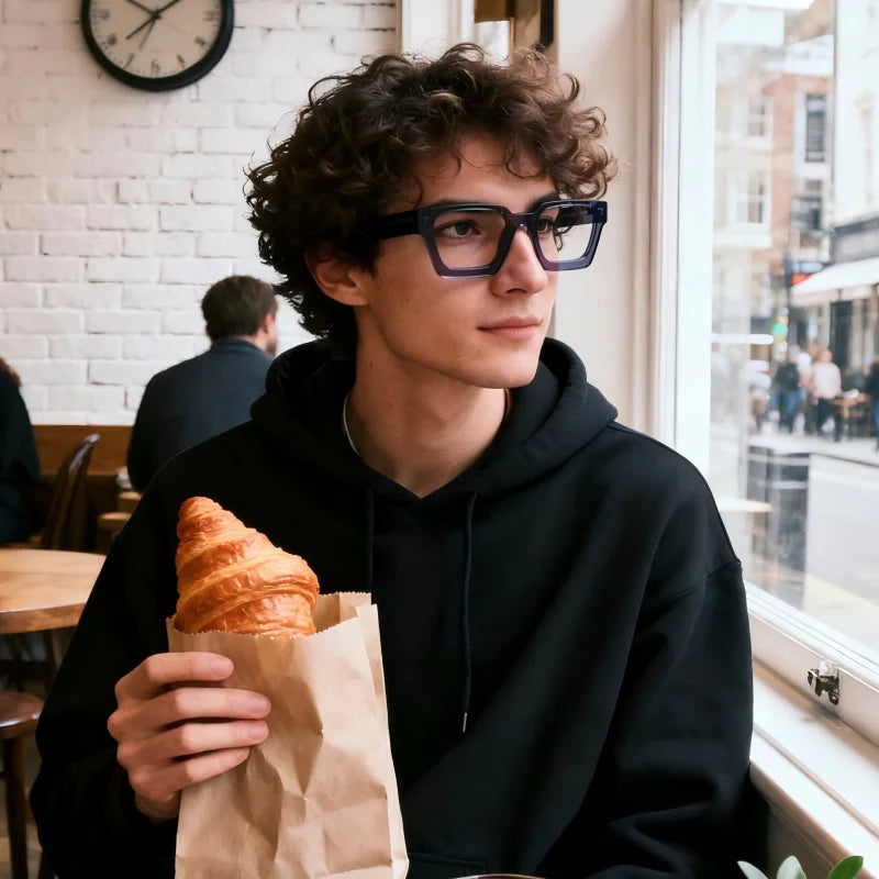 Luxury Thicken Acetate Reading Glasses Men Women Anti Blue Light Prescription Glasses Myopia Hyperopia Oversized Square Eyewear