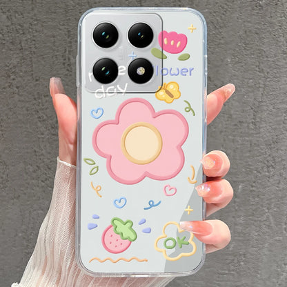 Case For Xiaomi 15 15T Pro Ultra Colorful Love Heart Durable Lightweight Soft Transparent Bumper For Xiaomi15Pro 15Ultra Fundas