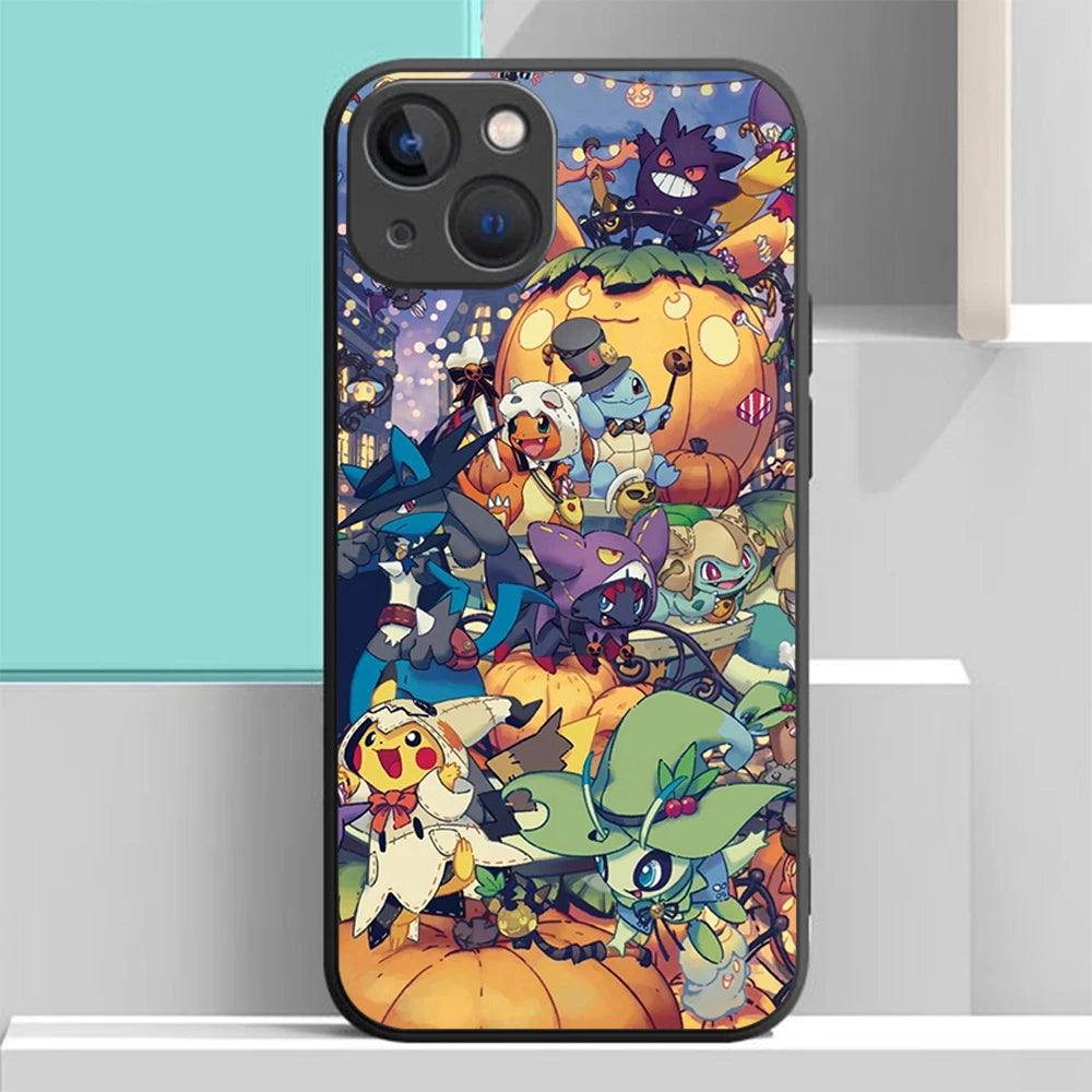 S-71 Cartoon Pokemon Soft Case for iPhone 14 13 11 12 XS Pro Max Plus X