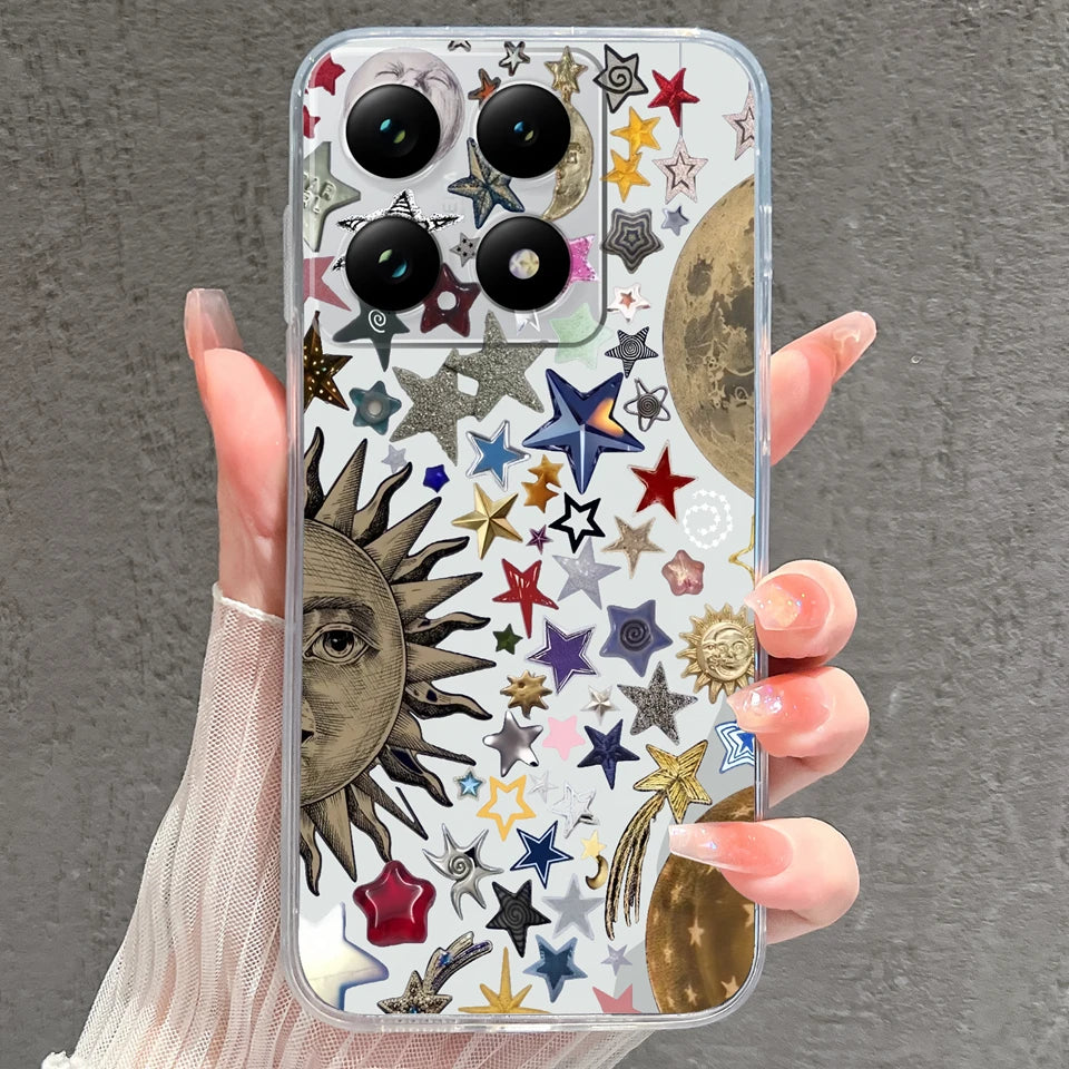 Case For Xiaomi 15 15T Pro Ultra Colorful Love Heart Durable Lightweight Soft Transparent Bumper For Xiaomi15Pro 15Ultra Fundas