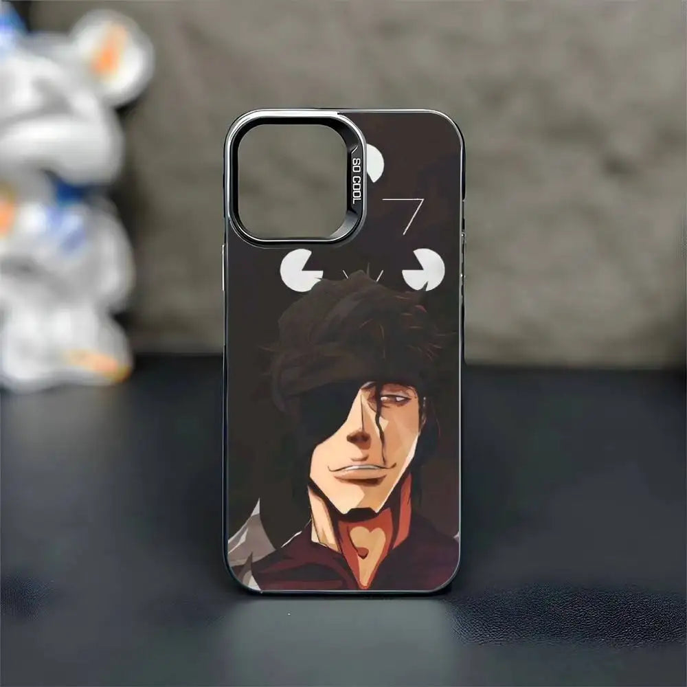 Bleach Aizen Sousuke Phone Case For iPhone 16,15,14,13,12,11,Mini,Pro,MAX Black Matte Shockproof Cover