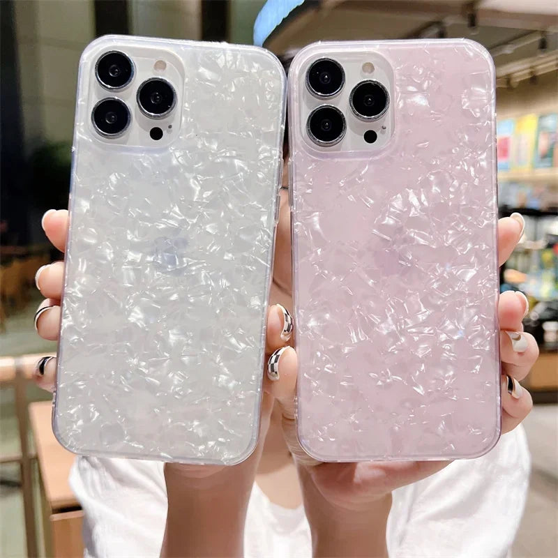 Glitter Marble Silicone Case For iphone 17 Air 16 16E 15 14 12 13 Mini 11 Pro Max Plus Silicone Soft TPU Back Phone Cases Cover