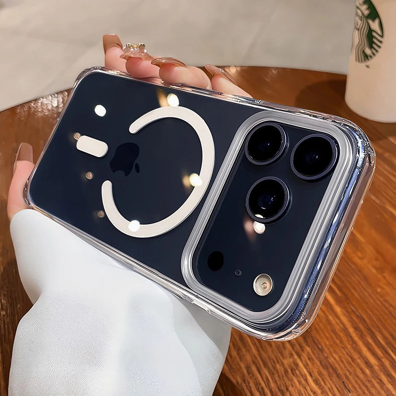 for Magsafe Transparent With Camera Control Button Case for iPhone 17 16 Pro Max Magnetic Clear Shockproof Ultra Slim Thin Cover