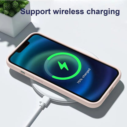 Original Liquid Silicone Phone Case For iPhone 13 16 15 12 14 Pro Max  Cases For iPhone 14 15 13 12 16 Plus Protection Cover