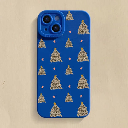 Cute Christmas Pattern Phone Case For iPhone 11 12 13 14 15 16 17 Pro Max 17 Air 16E XS X XR 7 8 Plus SE Shockproof Soft Cover