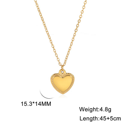 COOLTIME Love Heart Necklace for Women Stainless Steel Choker 2025 Trend Fashion Minimalist Party Jewelry Gift New in
